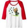 image:imageAggretsuko ShamROCK Saint Patricks Day Raglan Baseball TeeRedWhite