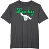 image:imageCinnamoroll Lucky Clover St Patty Day St Patricks Day TShirtDark Heather Grey