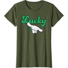 image:imageCinnamoroll Lucky Clover St Patty Day St Patricks Day TShirtOlive Green