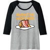 image:imageGudetama Sweater Weather Bacon Blanket Raglan Baseball TeeBlackAthletic Heather