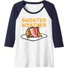 image:imageGudetama Sweater Weather Bacon Blanket Raglan Baseball TeeNavy BlueWhite