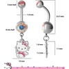 image:imageHello Kitty Belly Button Ring 14g Stainless Steel Kawaii Belly Button Piercing Jewelry Sanrio Official LicenseHello Kitty Dangling