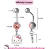 image:imageHello Kitty Belly Button Ring 14g Stainless Steel Kawaii Belly Button Piercing Jewelry Sanrio Official LicenseHello Kitty Face