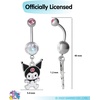 image:imageHello Kitty Belly Button Ring 14g Stainless Steel Kawaii Belly Button Piercing Jewelry Sanrio Official LicenseKuromi