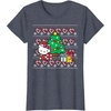 image:imageHello Kitty Candy Cane Christmas Sweater Tee Shirt TShirtHeather Blue