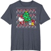 image:imageHello Kitty Candy Cane Christmas Sweater Tee Shirt TShirtHeather Blue