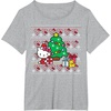 image:imageHello Kitty Candy Cane Christmas Sweater Tee Shirt TShirtHeather Grey