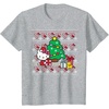image:imageHello Kitty Candy Cane Christmas Sweater Tee Shirt TShirtHeather Grey