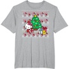 image:imageHello Kitty Candy Cane Christmas Sweater Tee Shirt TShirtHeather Grey
