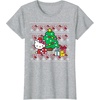 image:imageHello Kitty Candy Cane Christmas Sweater Tee Shirt TShirtHeather Grey