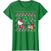 image:imageHello Kitty Candy Cane Christmas Sweater Tee Shirt TShirtKelly Green