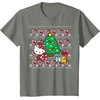 image:imageHello Kitty Candy Cane Christmas Sweater Tee Shirt TShirtOlive Heather