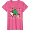image:imageHello Kitty Candy Cane Christmas Sweater Tee Shirt TShirtPink Heather