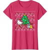 image:imageHello Kitty Candy Cane Christmas Sweater Tee Shirt TShirtRed Heather