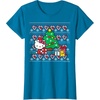 image:imageHello Kitty Candy Cane Christmas Sweater Tee Shirt TShirtSapphire Blue
