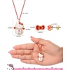 image:imageHello Kitty Necklace and Earrings Set  Officially Licensed Jewelry Collection in Snowman or Classic Bow StylesRed  Pink