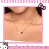image:imageHello Kitty Sanrio Gifts Birthstone Necklace 18 18kt Gold FlashPlated Necklace Jewelry Official LicenseJanuaryGarnet Deep Red