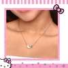 image:imageHello Kitty Sanrio Gifts Birthstone Necklace 18 18kt Gold FlashPlated Necklace Jewelry Official LicenseMarchAquamarine Blue