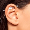 image:imageHello Kitty Sanrio Industrial Piercing Jewelry 14g Stainless Steel Kawaii Barbell Cartilage Earring