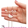 image:imageHello Kitty Sanrio Jewelry Set  Flash Plated 183 Necklace and Stud Earrings Officially LicensedRed