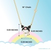 image:imageHello Kitty Sanrio Kuromi Womens Pendant Necklace 18  18kt Flash Plated Brass and Enamel Officially Licensed
