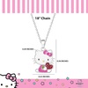 image:imageHello Kitty Sanrio Necklace Official License  Silver Plated Necklace with Enamel and Red Crystal Pendant