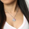 image:imageHello Kitty Sanrio Pave Crystal Pendant Necklace for Women Official License 163 Sparkly Necklace with Enamel PlatingSilver