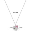 image:imageHello Kitty Sanrio Pave Crystal Pendant Necklace for Women Official License 163 Sparkly Necklace with Enamel PlatingSilver