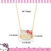 image:imageHello Kitty Sanrio Womens Cubic Zirconia Face Necklace 18 Official License Flash Plated Sterling Silver Necklace