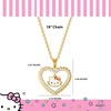image:imageHello Kitty Sanrio Womens Heart Necklace Charm 18  Flash Plated Necklace Official License