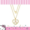 image:imageHello Kitty Sanrio Womens Heart Necklace Charm 18  Flash Plated Necklace Official License