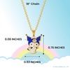 image:imageHello Kitty Sanrio Womens Kuromi Necklace Collection  Silver and 18kt FlashPlated with Crystal amp Enamel Pendants Officially LicensedKuromi
