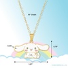 image:imageHello Kitty Sanrio Womens Kuromi Necklace Collection  Silver and 18kt FlashPlated with Crystal amp Enamel Pendants Officially LicensedWhite Cinnamorol