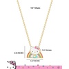 image:imageHello Kitty Sanrio Womens Necklace Collection  18 18kt Gold FlashPlated Necklaces with Rainbow Enamel and Crystal Pendants Officially LicensedRainbow