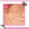 image:imageHello Kitty Sanrio Womens Necklace Collection  18 18kt Gold FlashPlated Necklaces with Rainbow Enamel and Crystal Pendants Officially LicensedSeated