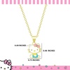 image:imageHello Kitty Sanrio Womens Necklace Collection  18 18kt Gold FlashPlated Necklaces with Rainbow Enamel and Crystal Pendants Officially LicensedSeated