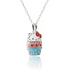 image:imageHello Kitty Sanrio Womens Necklace Collection  18 FlashPlated Pendant Necklaces with Enamel and Crystal Designs Officially LicensedCupcake