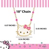 image:imageHello Kitty Sanrio Womens Necklace Collection  Necklaces with Pink Enamel and Heart Charms Officially LicensedPink Bow