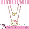 image:imageHello Kitty Sanrio Womens Necklace Collection  Necklaces with Pink Enamel and Heart Charms Officially LicensedPink Bow