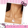 image:imageHello Kitty Sanrio Womens Necklace Official License  Silver Plated Necklace with Enamel and Crystal Pendant