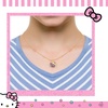 image:imageHello Kitty Sanrio Womens Pink Glitter Necklace 18  18kt Gold Flash Plated Sterling Silver Necklace Official License