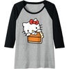 image:imageHello Kitty Slice Of Pumpkin Pie Raglan Baseball TeeBlackAthletic Heather