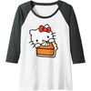 image:imageHello Kitty Slice Of Pumpkin Pie Raglan Baseball TeeDark Heather GreyWhite