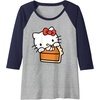 image:imageHello Kitty Slice Of Pumpkin Pie Raglan Baseball TeeNavy BlueAthletic Heather