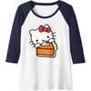 image:imageHello Kitty Slice Of Pumpkin Pie Raglan Baseball TeeNavy BlueWhite