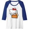 image:imageHello Kitty Slice Of Pumpkin Pie Raglan Baseball TeeRoyal BlueWhite