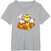 image:imageHello Kitty and Friends Pile of Autumn Leaves TShirtHeather Grey