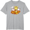 image:imageHello Kitty and Friends Pile of Autumn Leaves TShirtHeather Grey