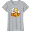 image:imageHello Kitty and Friends Pile of Autumn Leaves TShirtHeather Grey