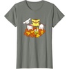image:imageHello Kitty and Friends Pile of Autumn Leaves TShirtOlive Heather